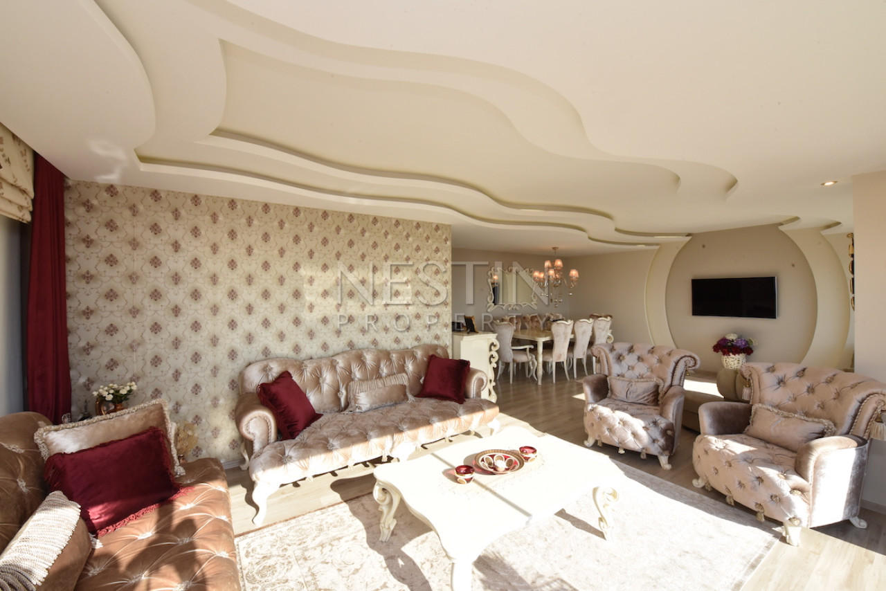 Вилла в районе Бекташ с панорамным видом на море и горы фото 14