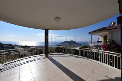 Вилла в районе Бекташ с панорамным видом на море и горы фото 42