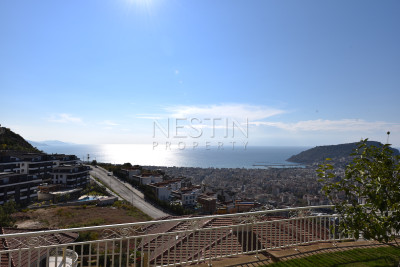 Вилла в районе Бекташ с панорамным видом на море и горы фото 43