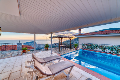 Роскошная вилла 4+1 в районе Тепе с видом на море и горы фото 16