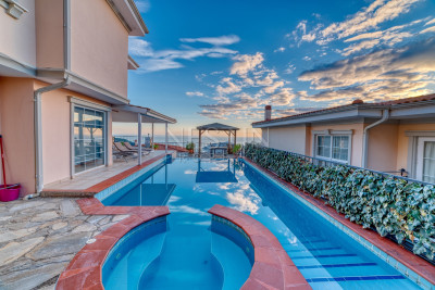 Роскошная вилла 4+1 в районе Тепе с видом на море и горы фото 41