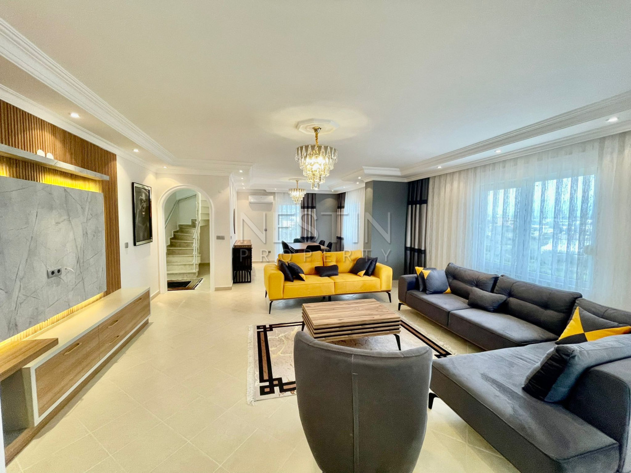 Квартира 3+1 в городе Аланья, в районе Авсаллар с видом на горы фото 8