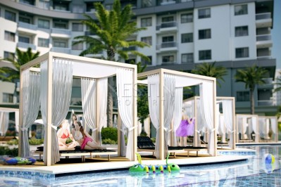 Квартира 2+1 в люксовом комплексе в центре Махмутлара на этапе строительства фото 5