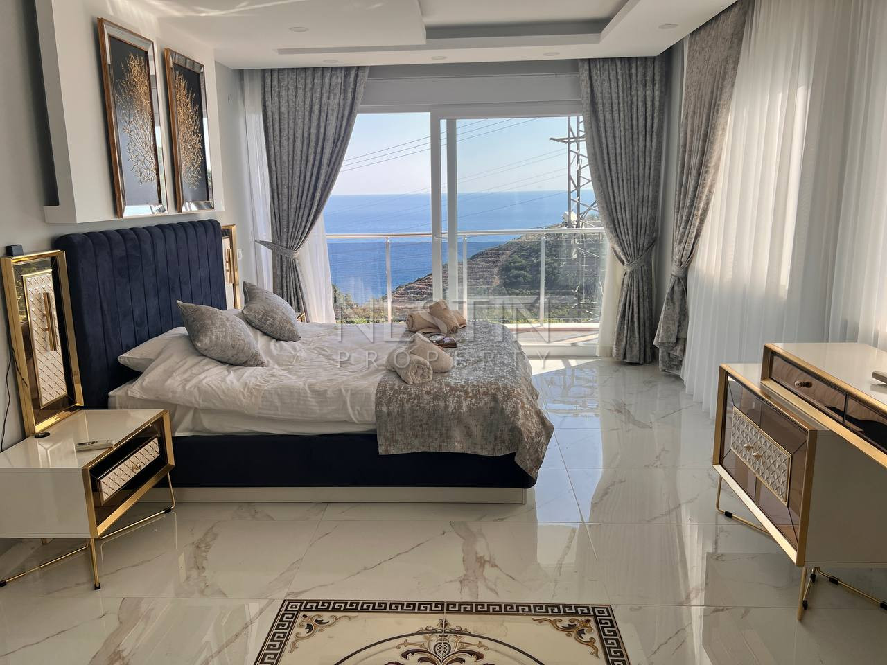 Вилла 3+1 в центре города Аланья в районе Динек с видом на море фото 14