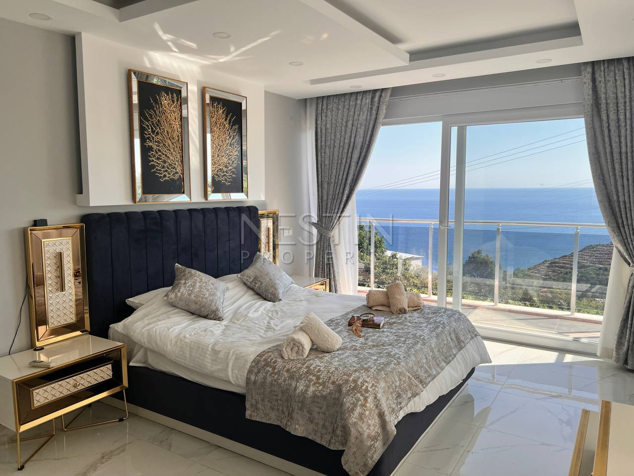 Вилла 3+1 в центре города Аланья в районе Динек с видом на море фото 15