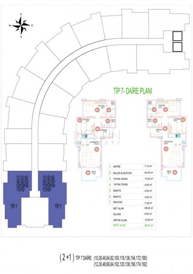 Квартира 2+1 в люксовом комплексе в центре Махмутлара на этапе строительства фото 53