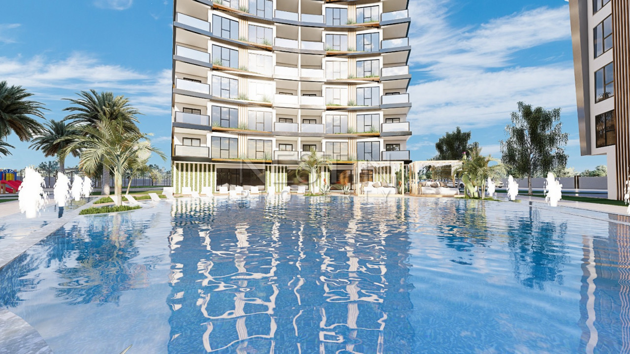 Квартира 1+1 в районе Паяллар на стадии строительства в 1550 м от Средиземного моря фото 8