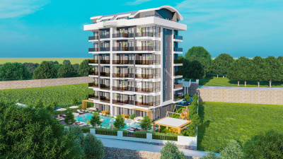 Новый жилой комплекс на стадии строительства в районе Демирташ в 2700 м от Средиземного моря фото 1