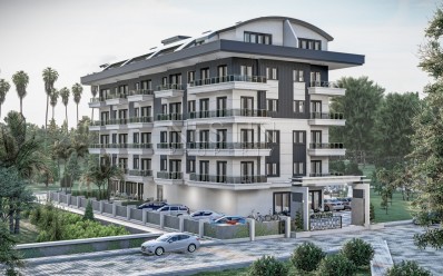 Квартиры 1+1 и дуплексы 2+1 в новом жилом комплексе в районе Оба на этапе строительства фото 6