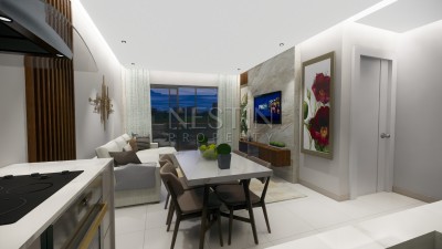 Квартиры 1+1 и дуплексы 2+1 в новом жилом комплексе в районе Оба на этапе строительства фото 7