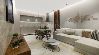 Квартиры 1+1 и дуплексы 2+1 в новом жилом комплексе в районе Оба на этапе строительства фото 17