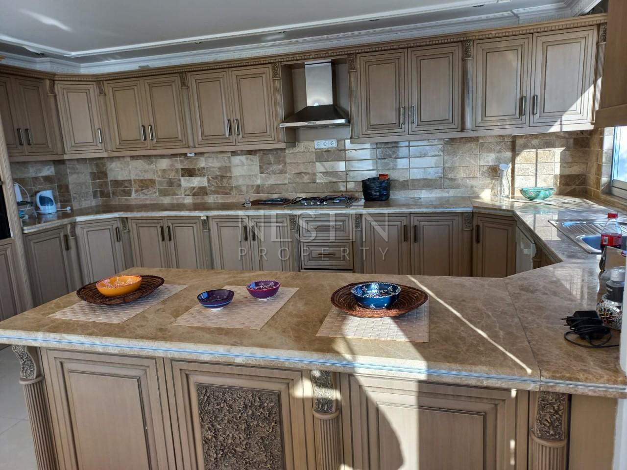 Вилла 4+1 в центре города Аланья в районе Бекташ с видом на море и крепость фото 5