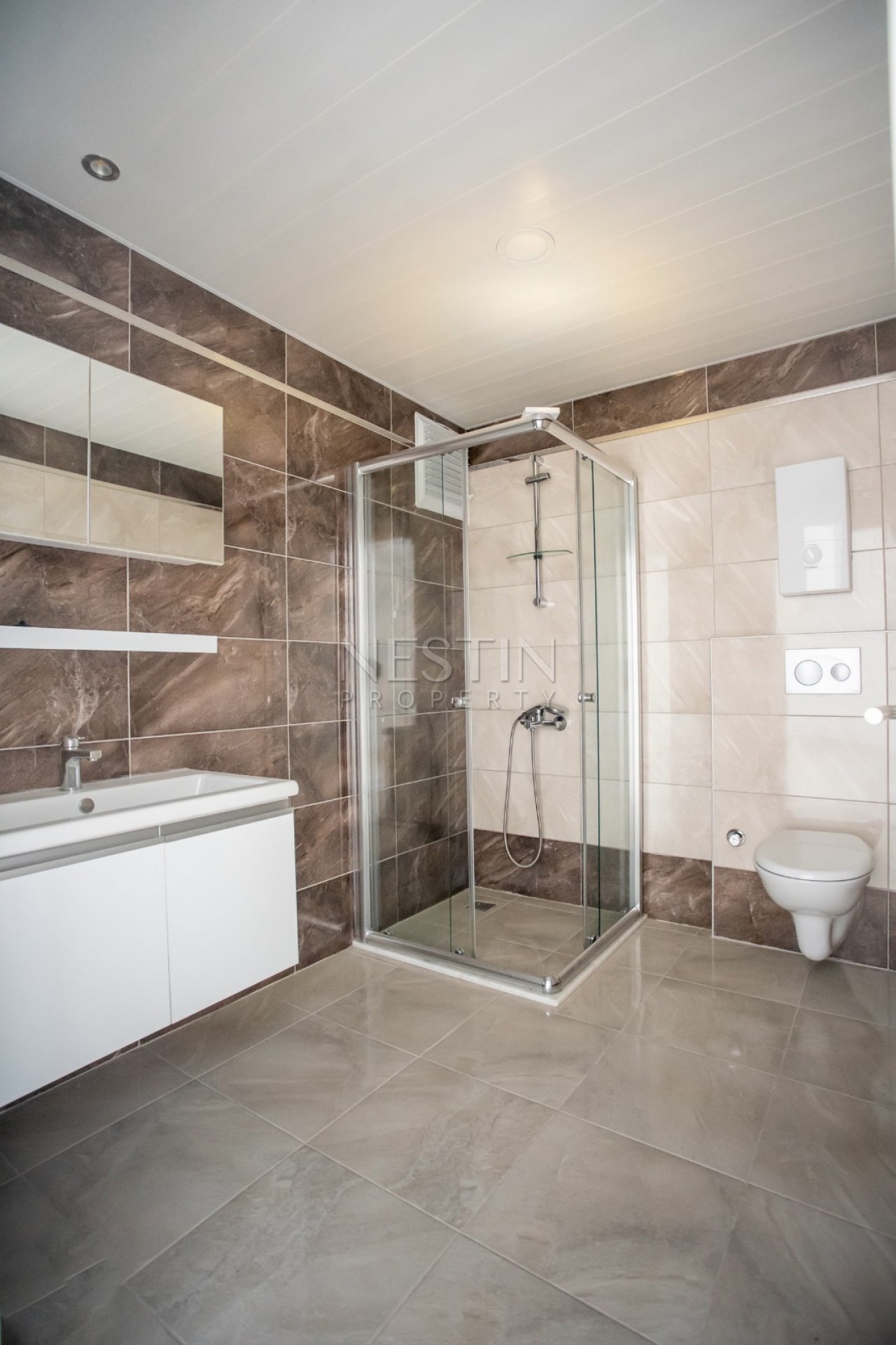 Светлые апартаменты 2+1 в элитном жилом комплексе от известного застройщика в Кестеле фото 7