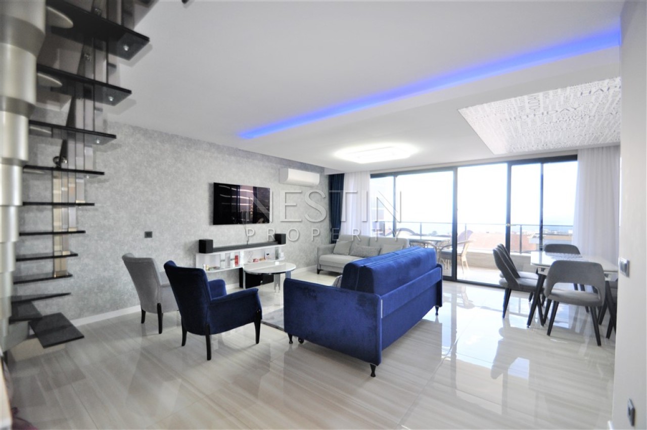 Квартира дуплекс 2+1 в районе Каргыджак в 700 м от Средиземного моря фото 2