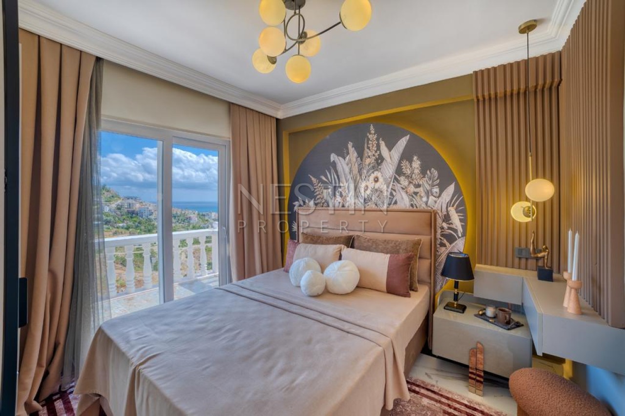 Вилла 3+1 в центре города Аланья в районе Тепе с видом на море и горы фото 18