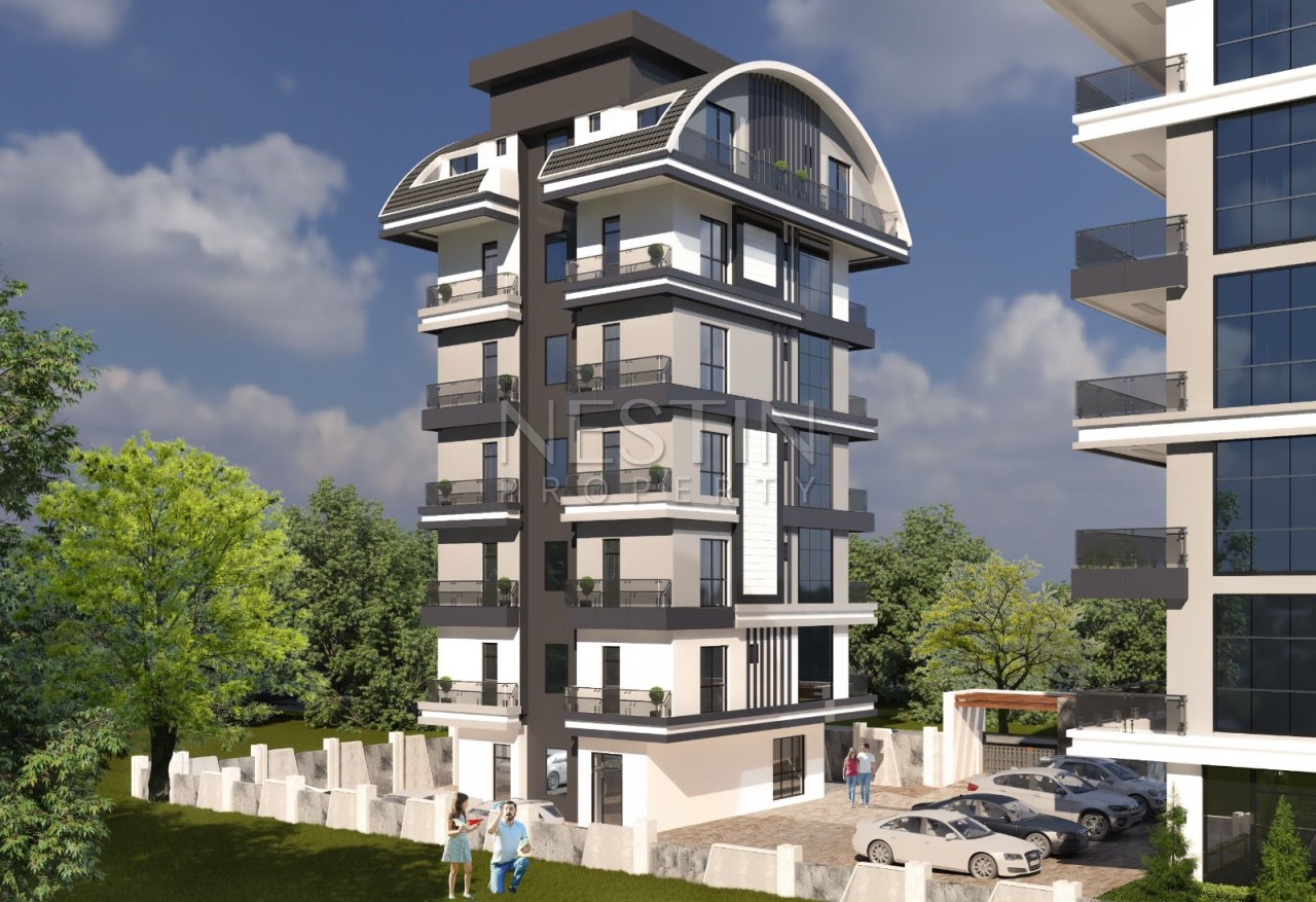 Новый жилой комплекс на стадии строительства в районе Авсаллар в 1000 м от Средиземного моря фото 3