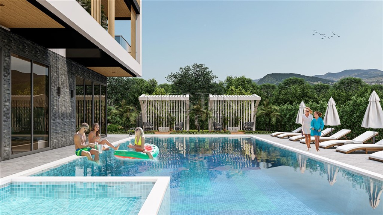 Новый жилой комплекс на стадии строительства в районе Паяллар в 1000 м от Средиземного моря фото 8