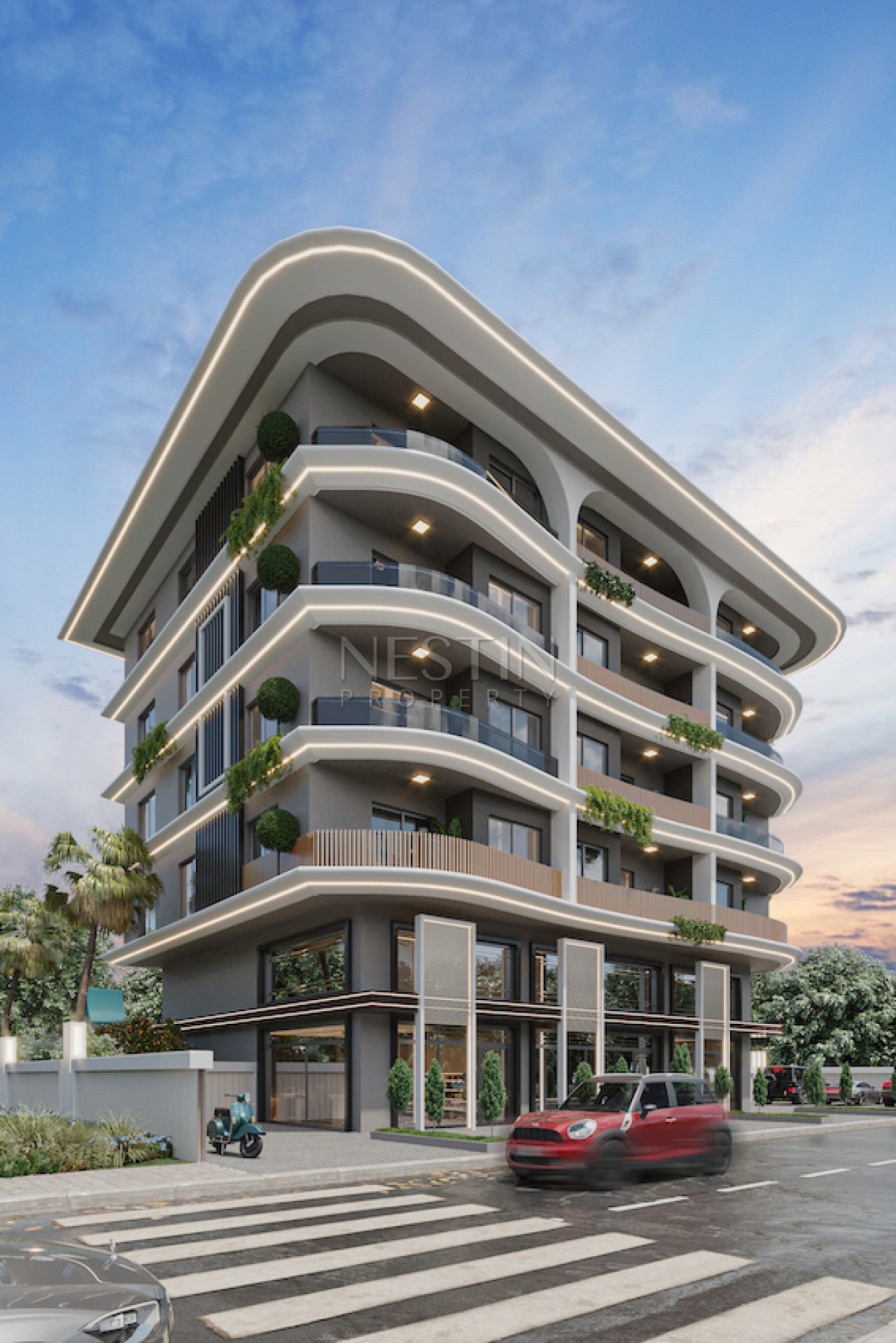 Новый жилой комплекс на стадии строительства в районе Каргыджак в 200 м от Средиземного моря фото 2