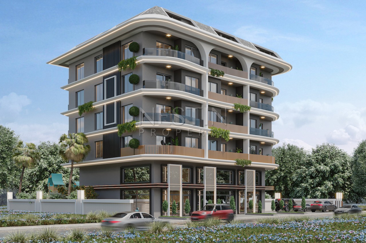 Новый жилой комплекс на стадии строительства в районе Каргыджак в 200 м от Средиземного моря фото 4