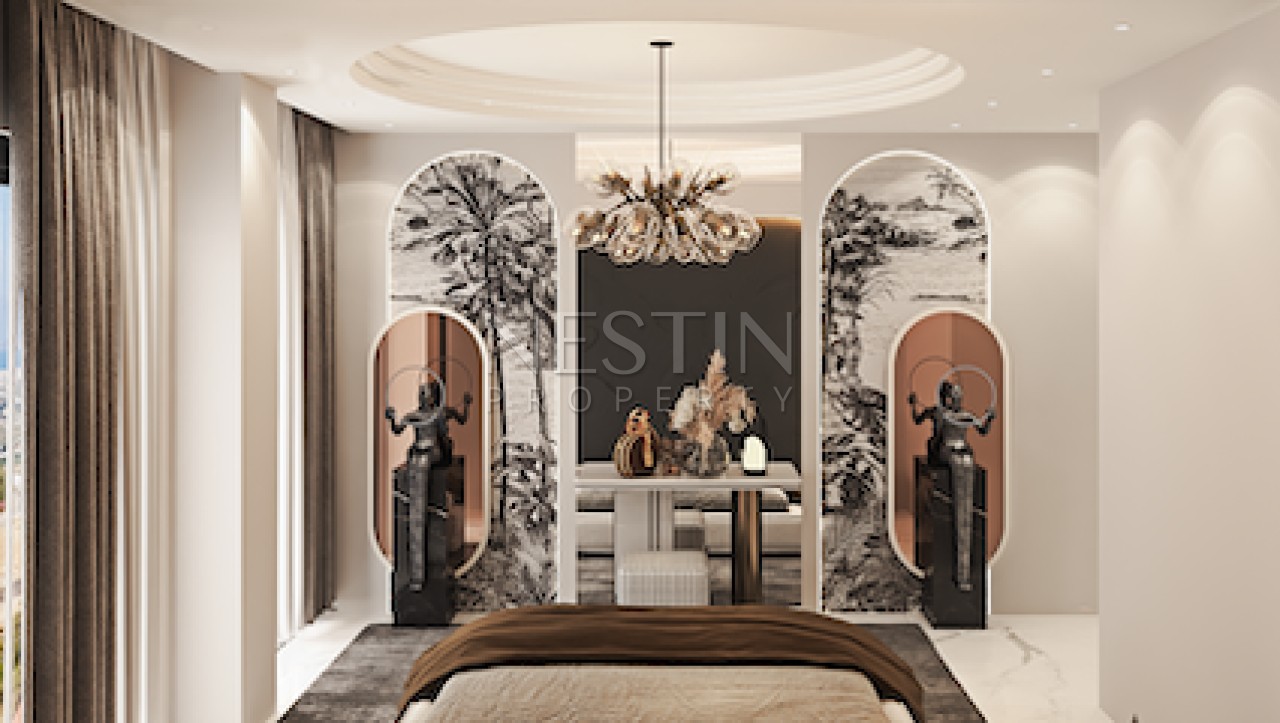 Роскошные виллы в районе Каргыджак на стадии строительства с видом на море и горы фото 29