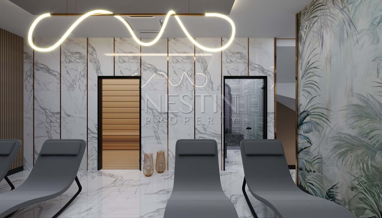 Роскошные виллы в районе Каргыджак на стадии строительства с видом на море и горы фото 58