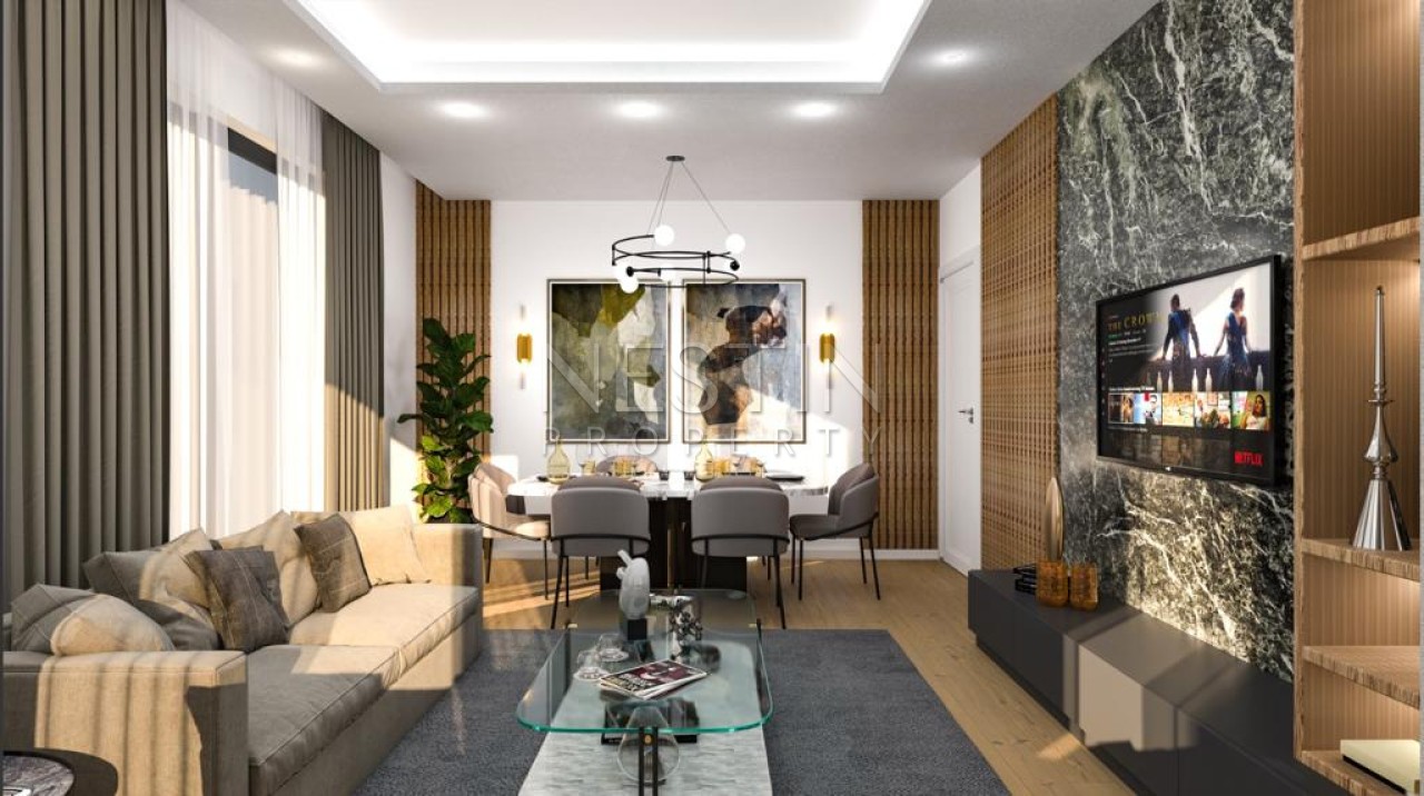 Новый жилой комплекс на стадии строительства в районе Конаклы в 1500 м от Средиземного моря фото 18