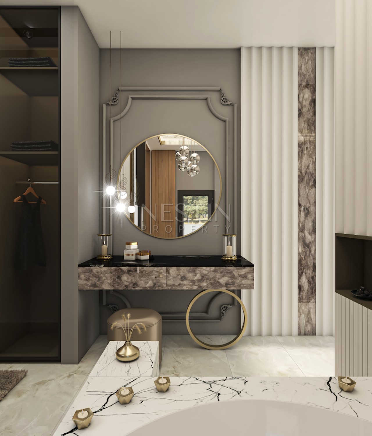 Вилла 4+1 на стадии строительства в районе Тепе с видом на море и горы фото 27