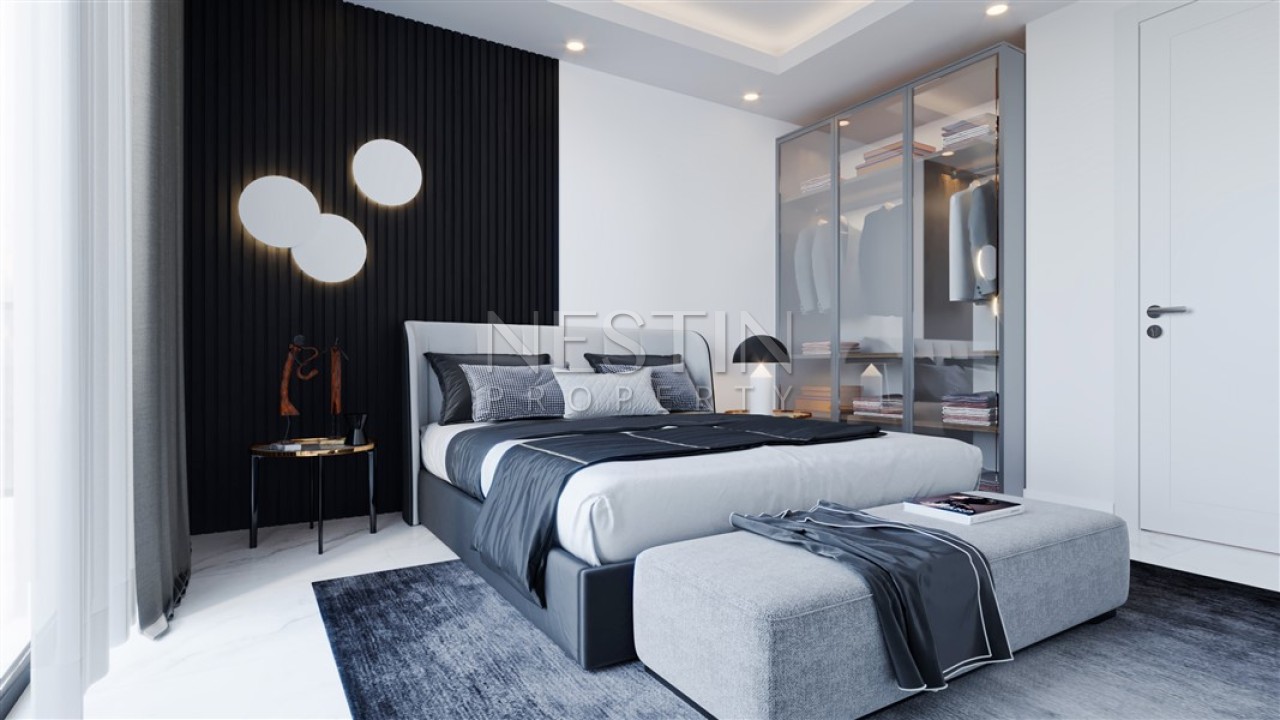 Квартира 1+1 в новом строящимся комплексе в районе Конаклы 850 метрах от моря фото 12