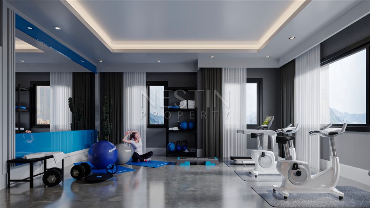 Квартира 1+1 в новом строящимся комплексе в районе Конаклы 850 метрах от моря фото 17