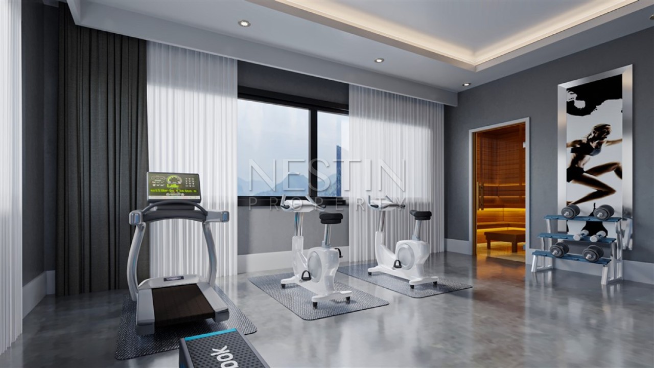 Квартира 1+1 в новом строящимся комплексе в районе Конаклы 850 метрах от моря фото 18