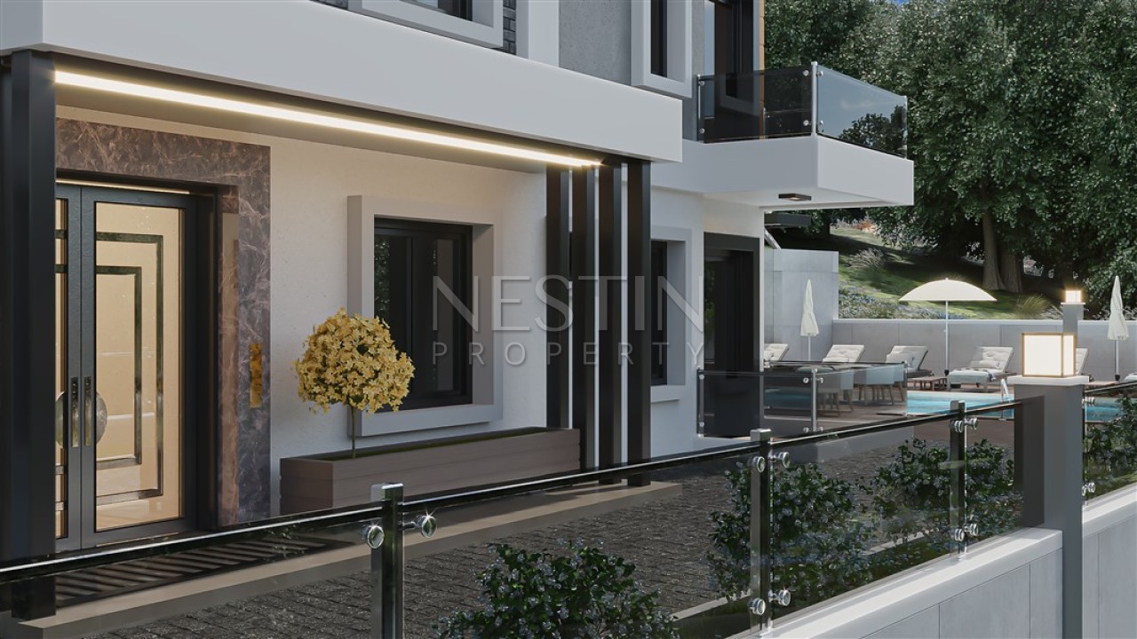 Квартира 1+1 в новом строящимся комплексе в районе Конаклы 850 метрах от моря фото 19