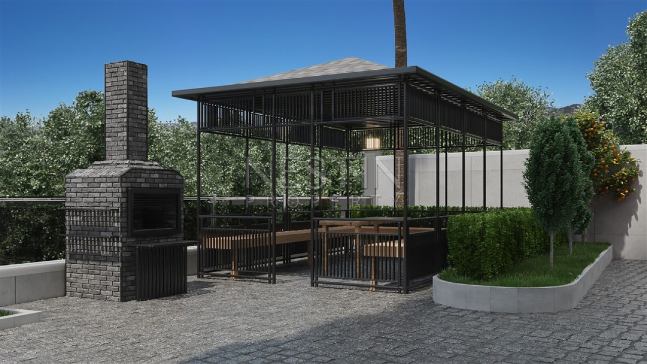 Квартира 1+1 в новом строящимся комплексе в районе Конаклы 850 метрах от моря фото 20