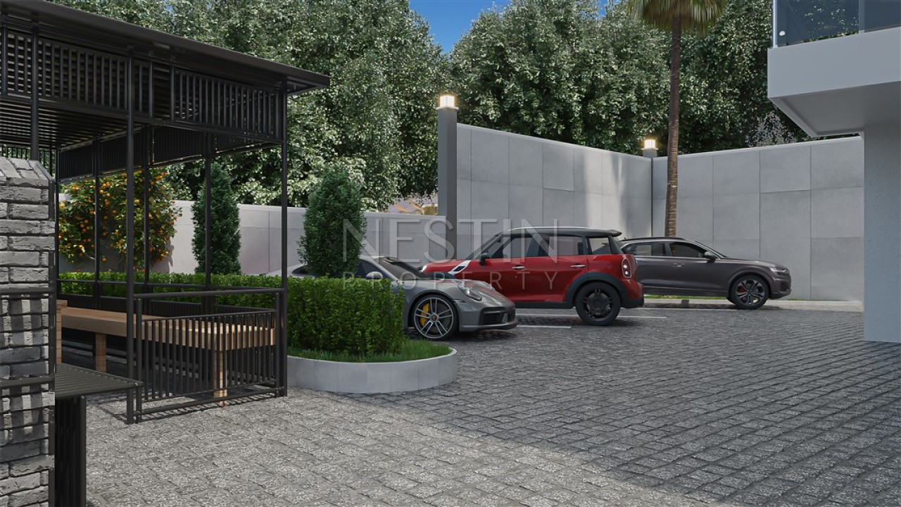 Квартира 1+1 в новом строящимся комплексе в районе Конаклы 850 метрах от моря фото 21