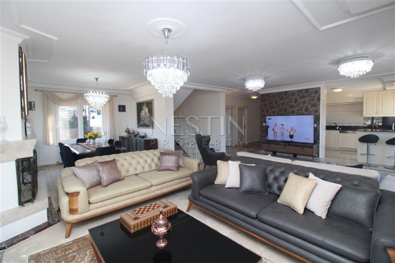 Вилла 6+2 в районе Каргыджак в 1000 м от Средиземного моря с видом на море фото 6