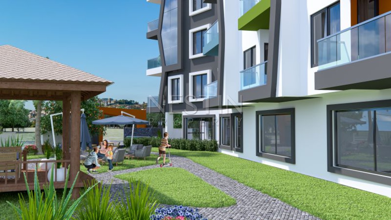 Квартиры в новом строящемся комплексе в районе Оба в 3500 метрах от моря. фото 29