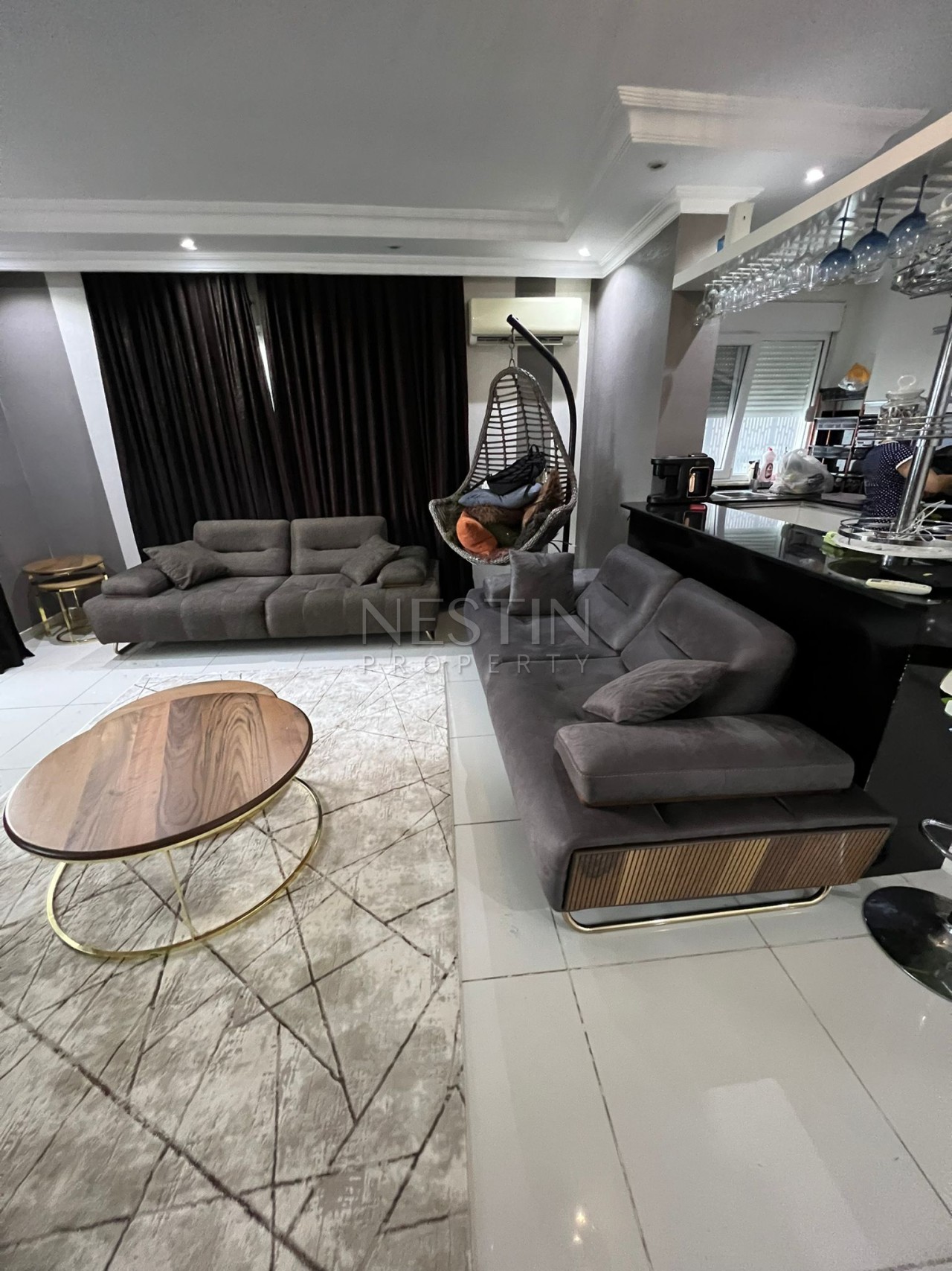 Квартира дуплекс 3+1 в районе Кестель, в 50 м от Средиземного моря фото 3