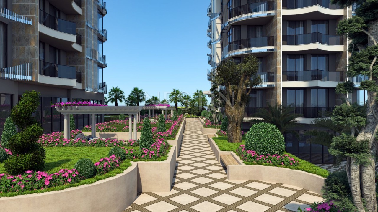 Жилой комплекс на этапе проекта в районе Тосмур в 200 м от моря фото 5