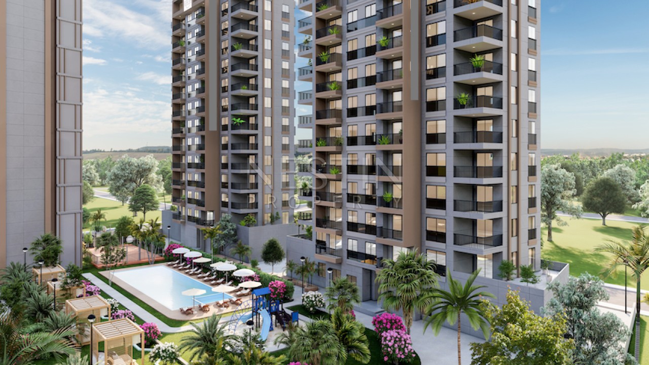 Новый ЖК на этапе строительства в городе Мерсин в районе Тедже в 200 м от Средиземного моря фото 3