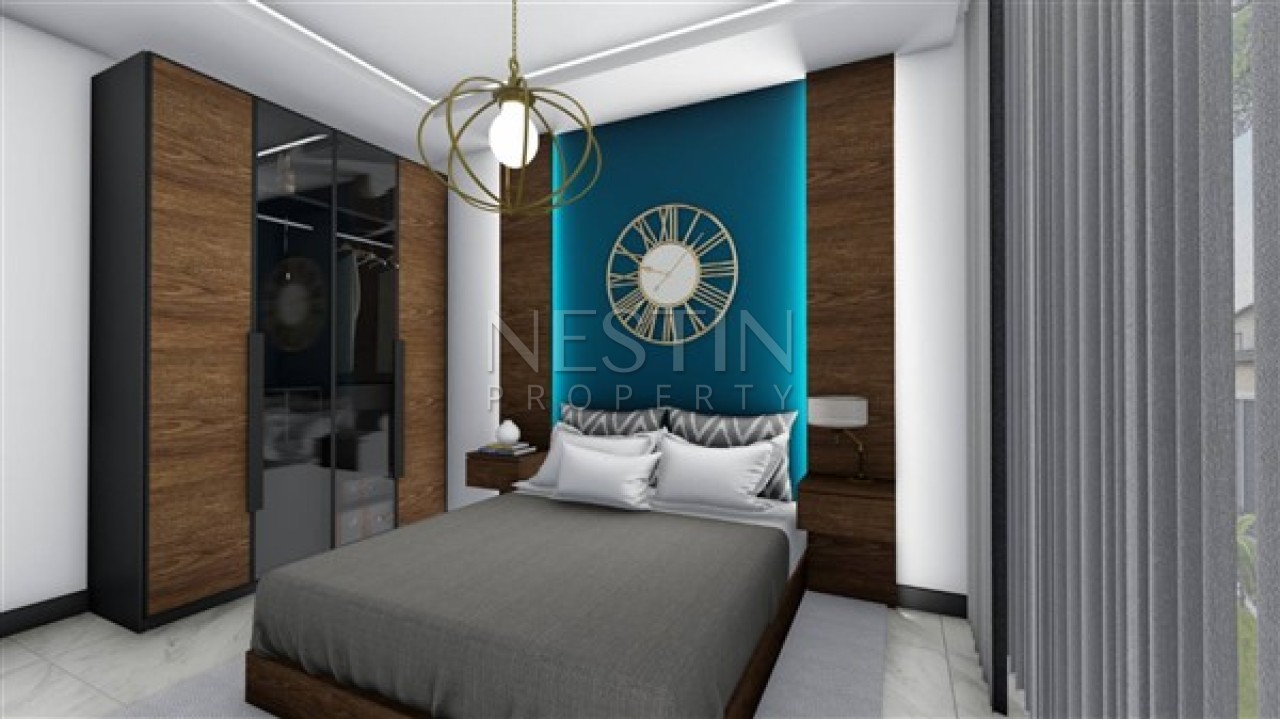 Квартира 1+1 в новом ЖК в стадии строительства в районе Оба в 1500 метрах от моря. фото 25