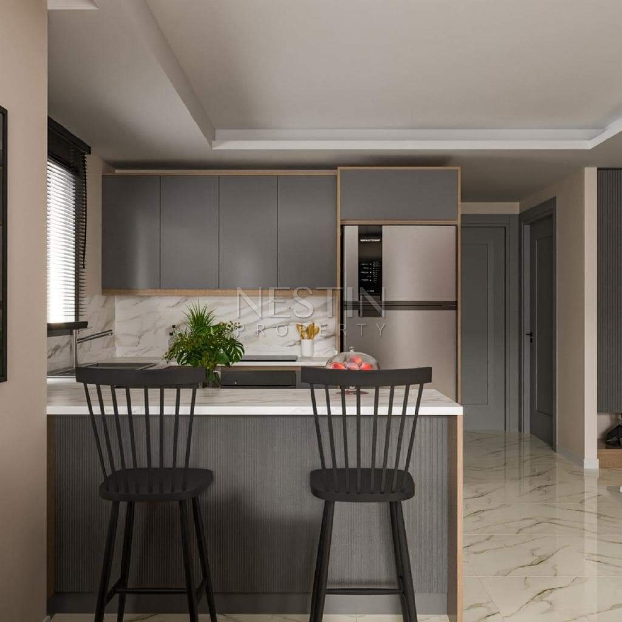 Квартира 1+1 в городе Мерсин в районе Арпачбахшиш в 300 м от Средиземного моря фото 10