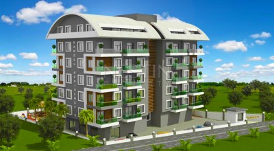 Квартира 1+1 в новом ЖК в районе Каргыджак в 350 метрах от Средиземного моря. фото 1
