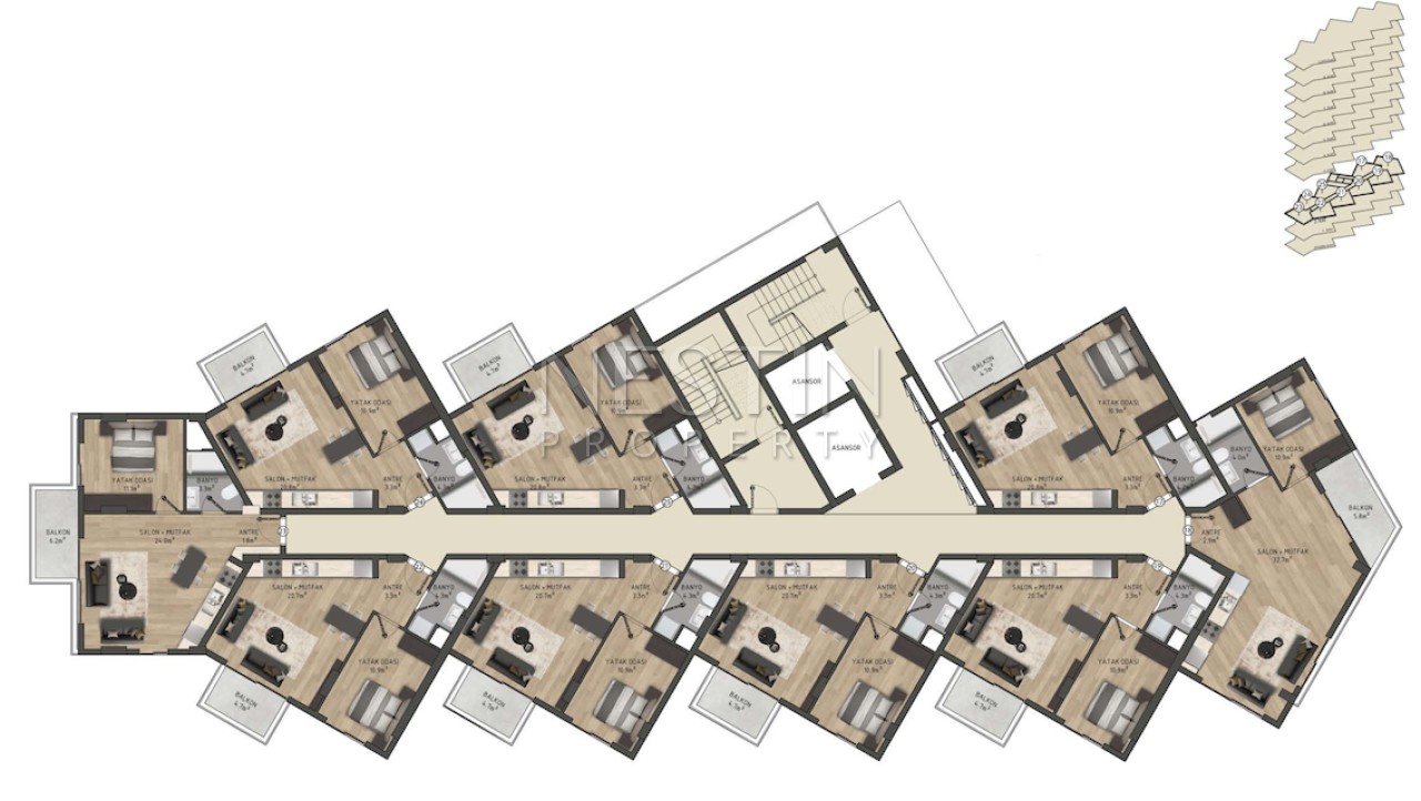 Новый ЖК на стадии строительства в городе Газипаша в 1000 м от Средиземного. моря фото 7