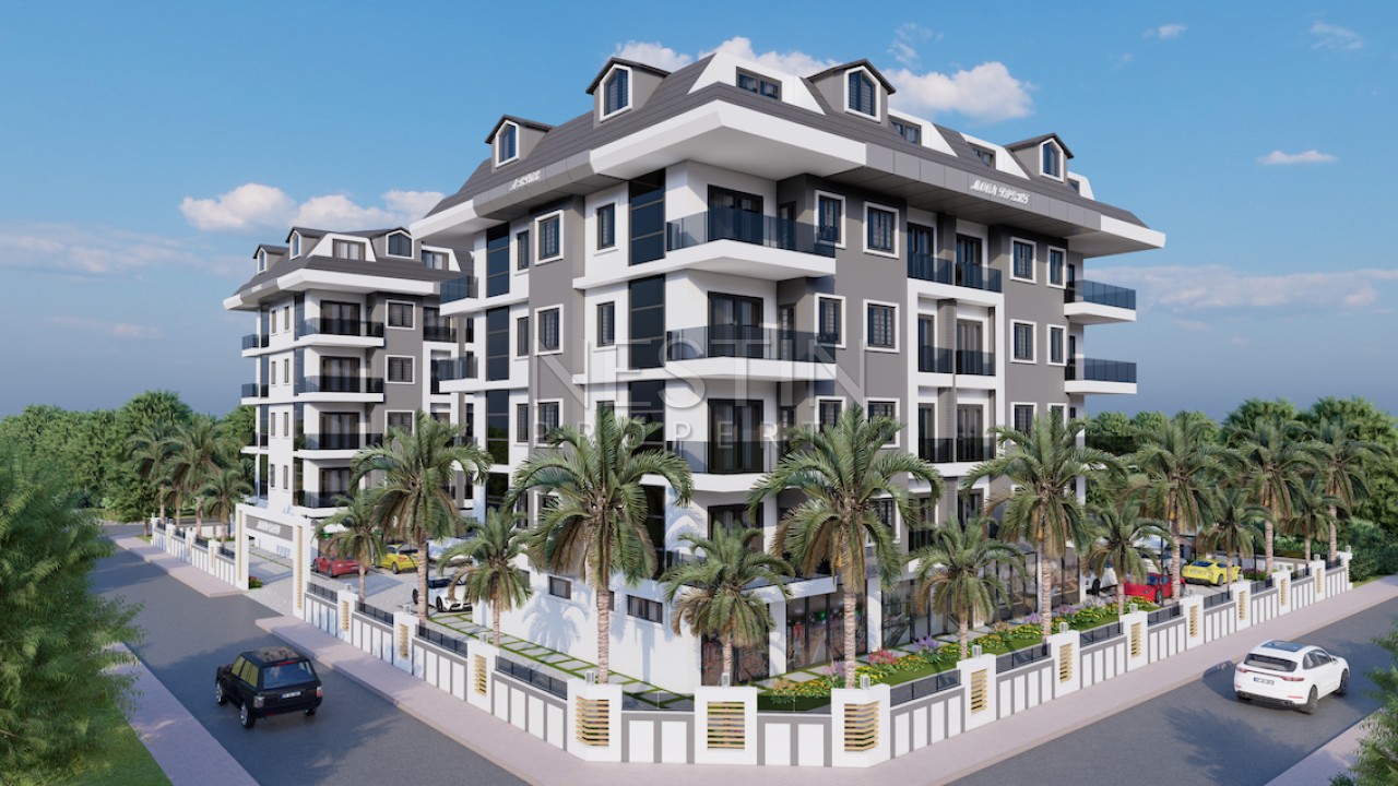 Новый ЖК на стадии строительства в районе Окурджалар в 230 метрах от Средиземного моря фото 6