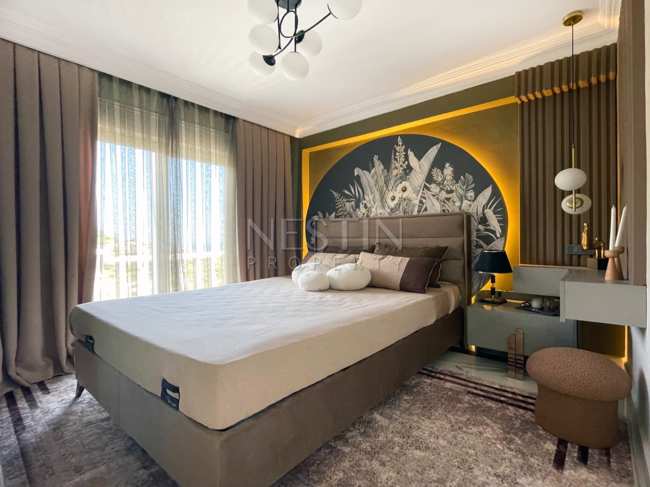 Вилла 3+1 в центре города Аланья в районе Тепе с видом на море фото 11