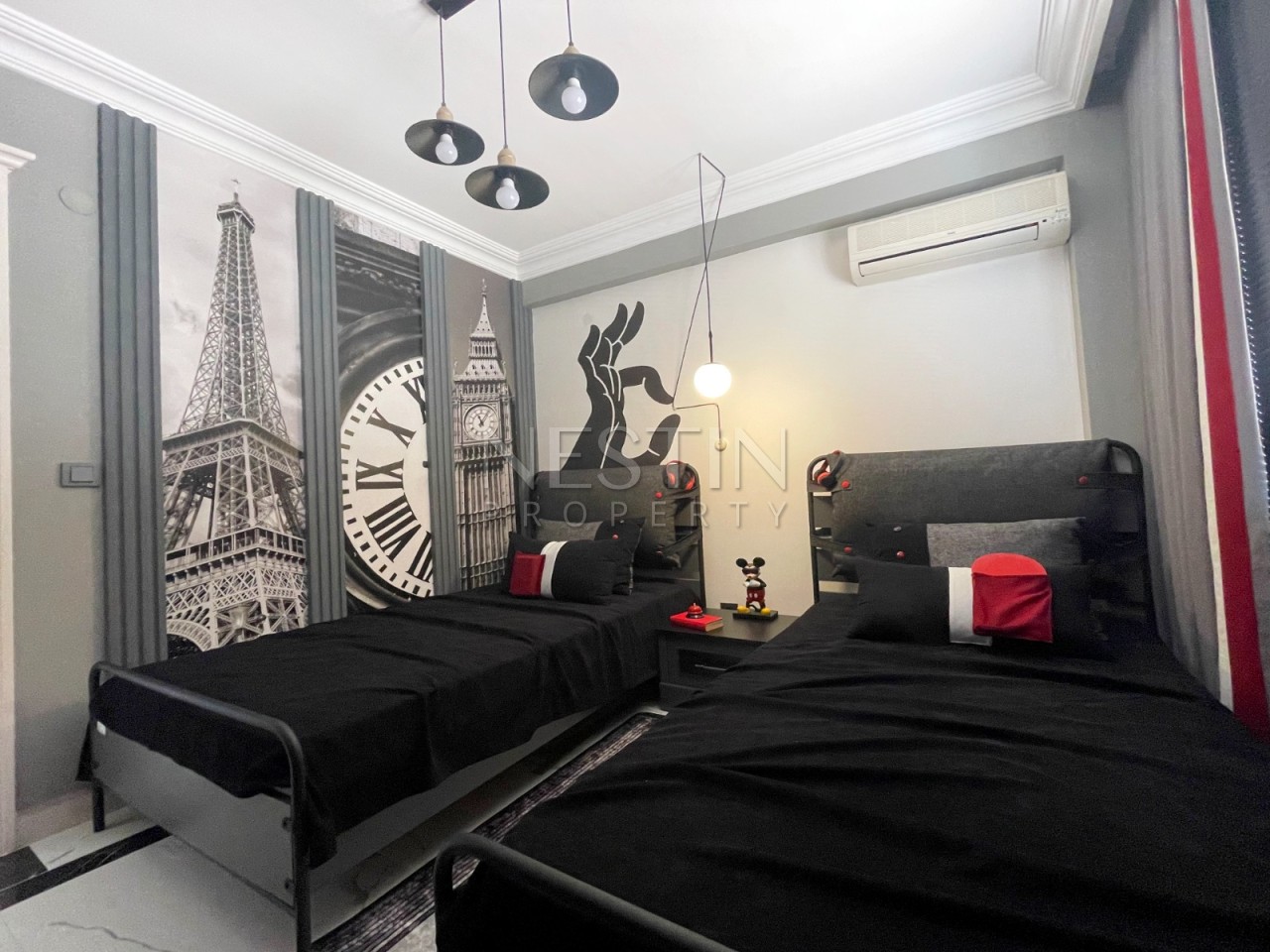 Вилла 3+1 в центре города Аланья в районе Тепе с видом на море фото 12