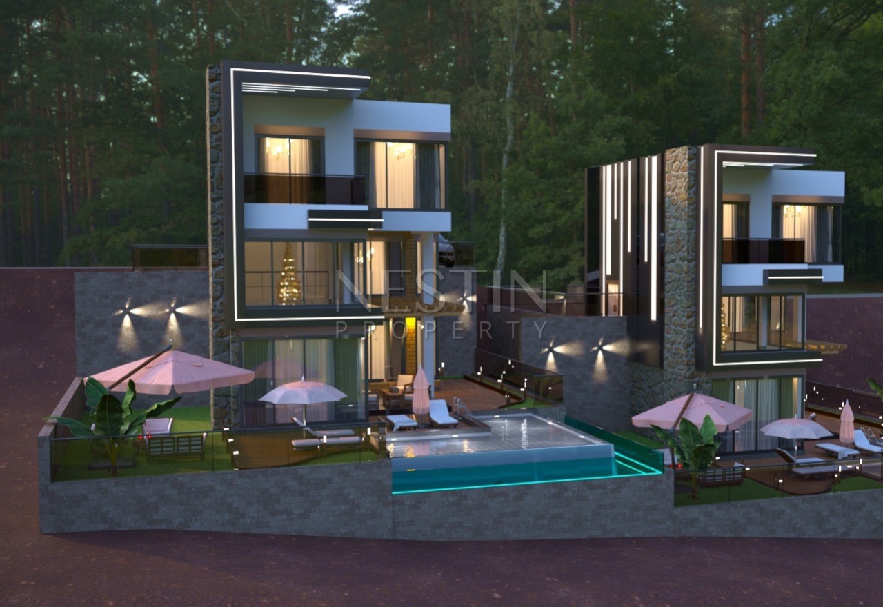 Вилла 3+1 в районе Каргыджак с видом на море и горы фото 2