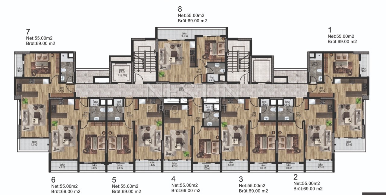 Новый ЖК в городе Мерсин район Арпачбахшиш на первой береговой линии фото 26