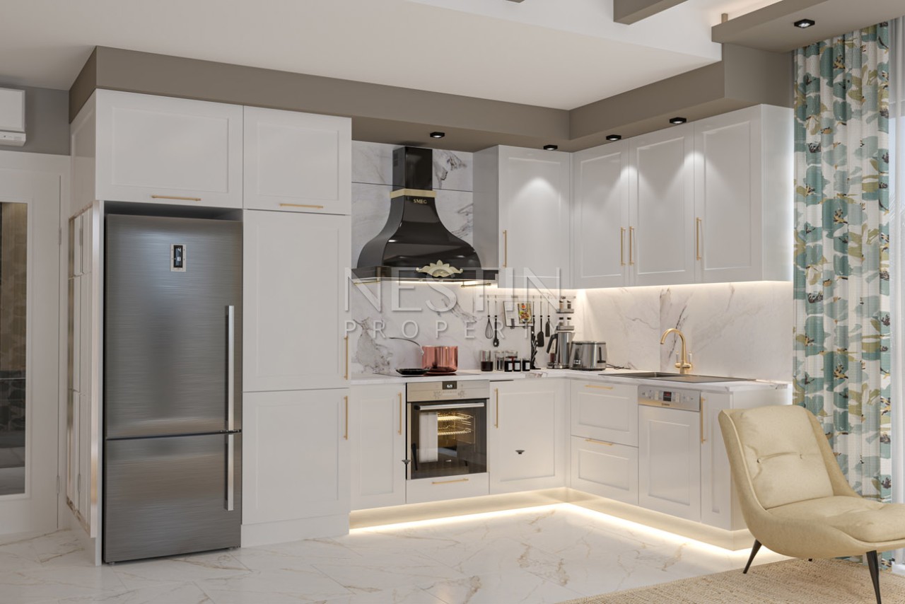 Квартира 4+1 на стадии строительства в районе Авсаллар в 800 м от Средиземного моря фото 2