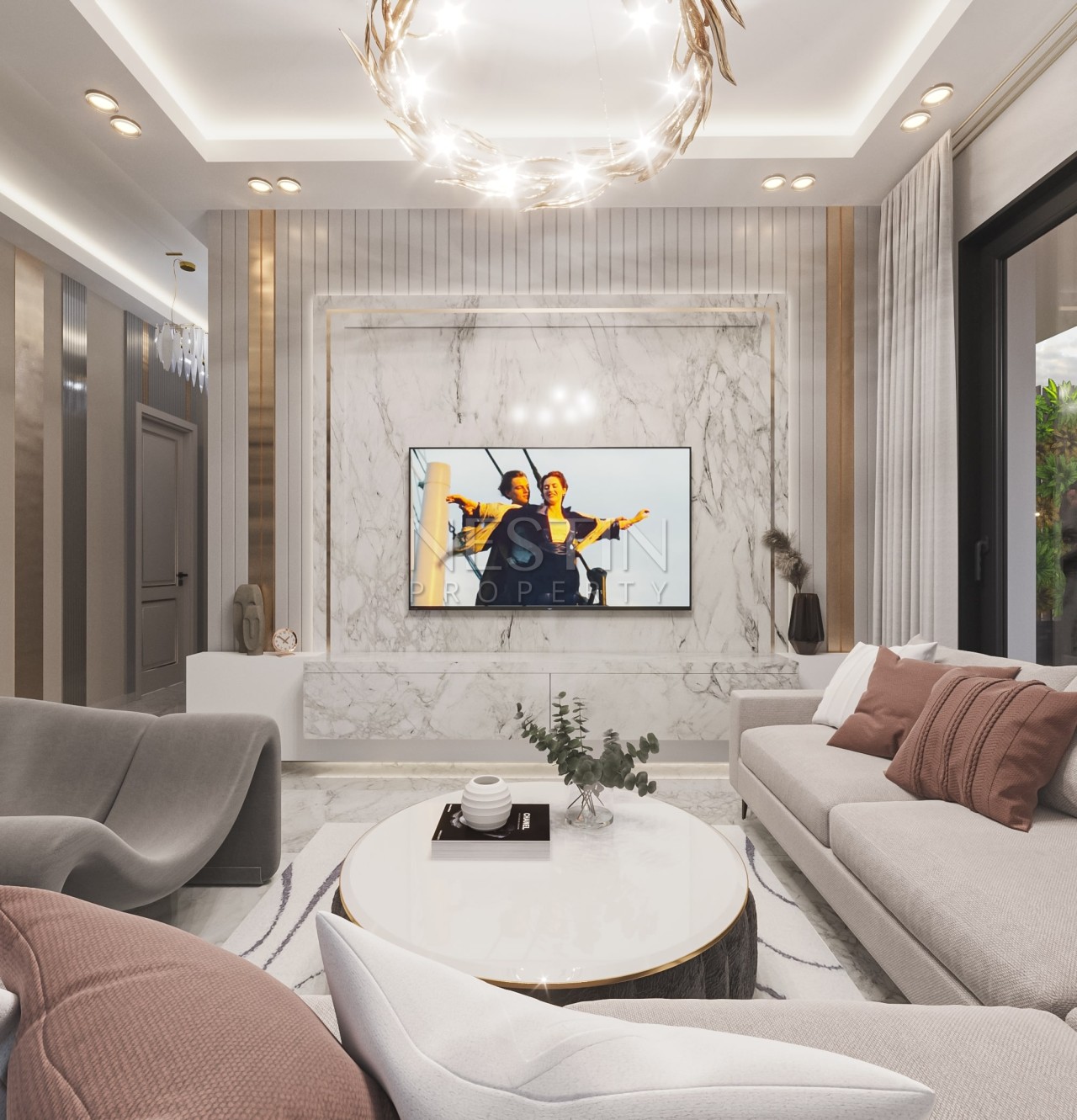 Новый жилой комплекс на стадии строительства в городе Анталья в районе Алтынташ фото 13