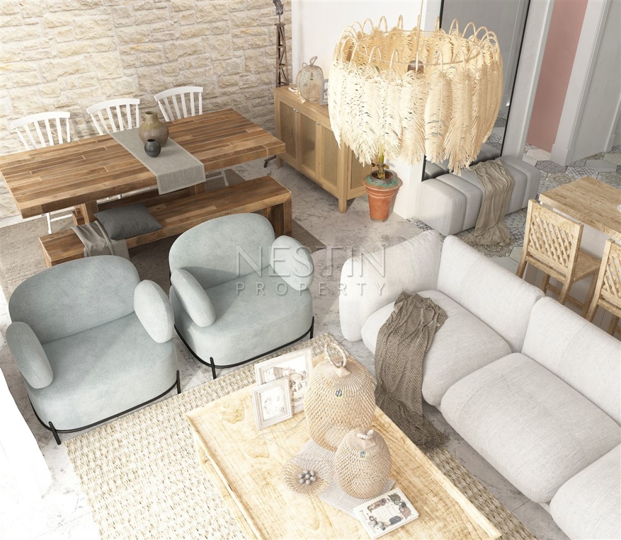 Новый жилой комплекс на стадии строительства в городе Бодрум в районе Гумушлюк фото 16